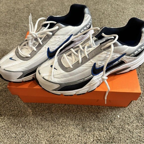 Nike Initiator White Obsidian Blue Grey Silver Men\u200e Size 13 Running 394055-101